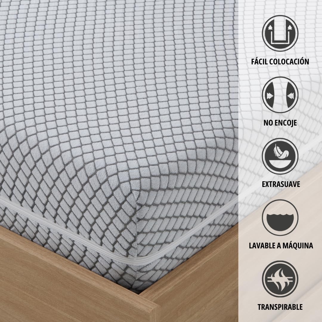 Degrees Home - Teide - 140 cm - housse matelas zippée, anti-acariens, confortable