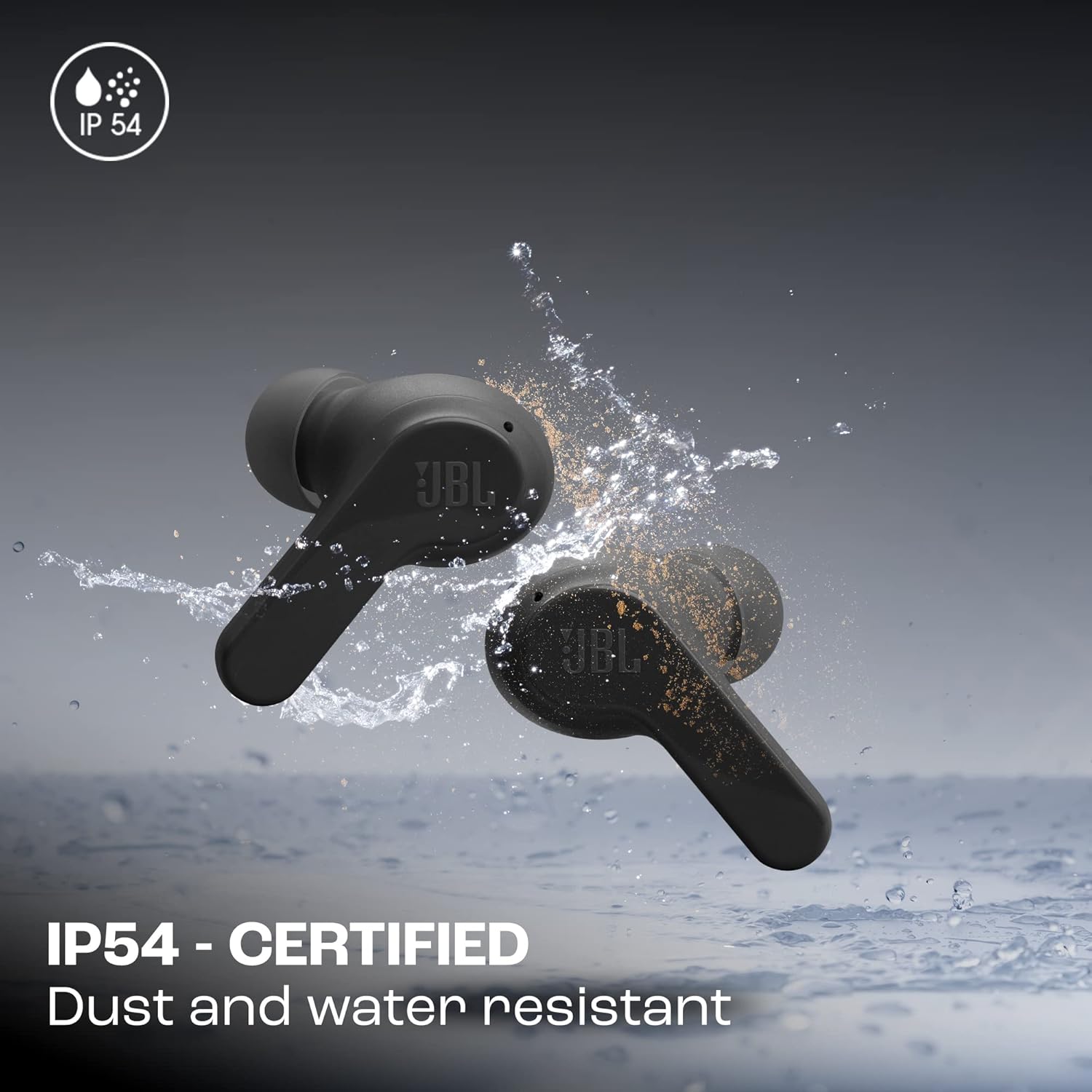 JBL - Wave Beam - Intra-auriculaires sans fil - 32h, IP54/IPX2, mains libres