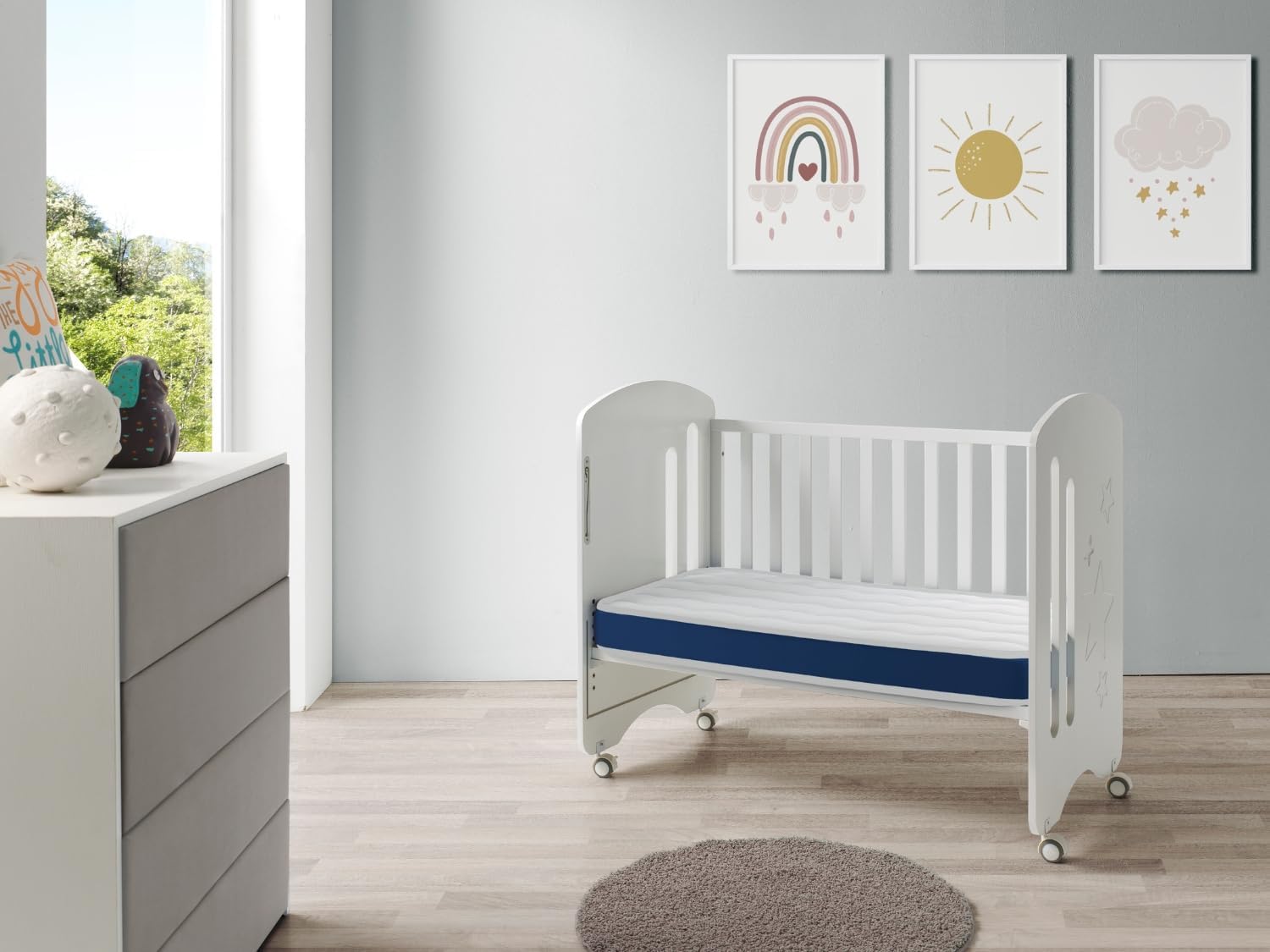 DORMISSIMO - Baby Bleu - 60x120 cm - matelas bébé respirant, 11 cm
