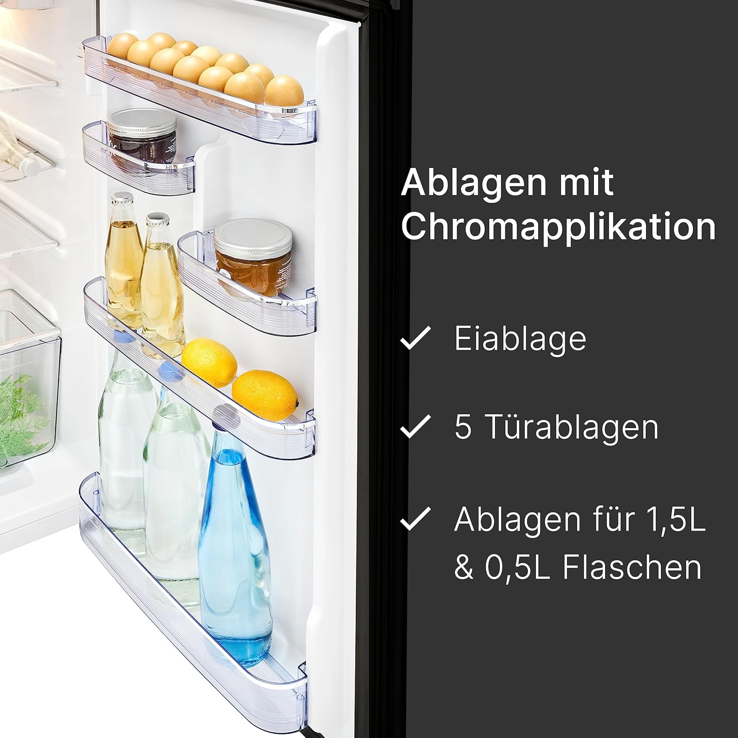 Bomann - DTR 353 - réfrigérateur-congélateur, 208L, noir/argent, E, DTR353