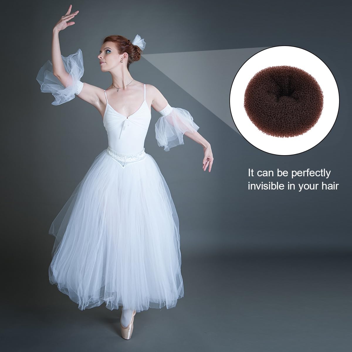 URAQT - chignon machine à pain - 6/8/10/12cm - 4 donuts chignons, 30 épingles