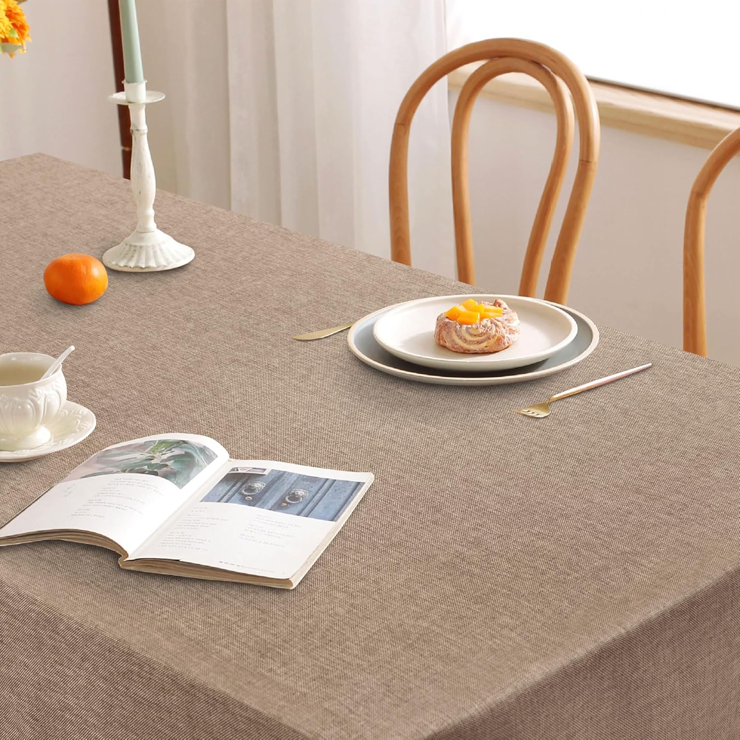 DWCN - nappe rectangulaire 135x300cm, lin, lavable, imperméable