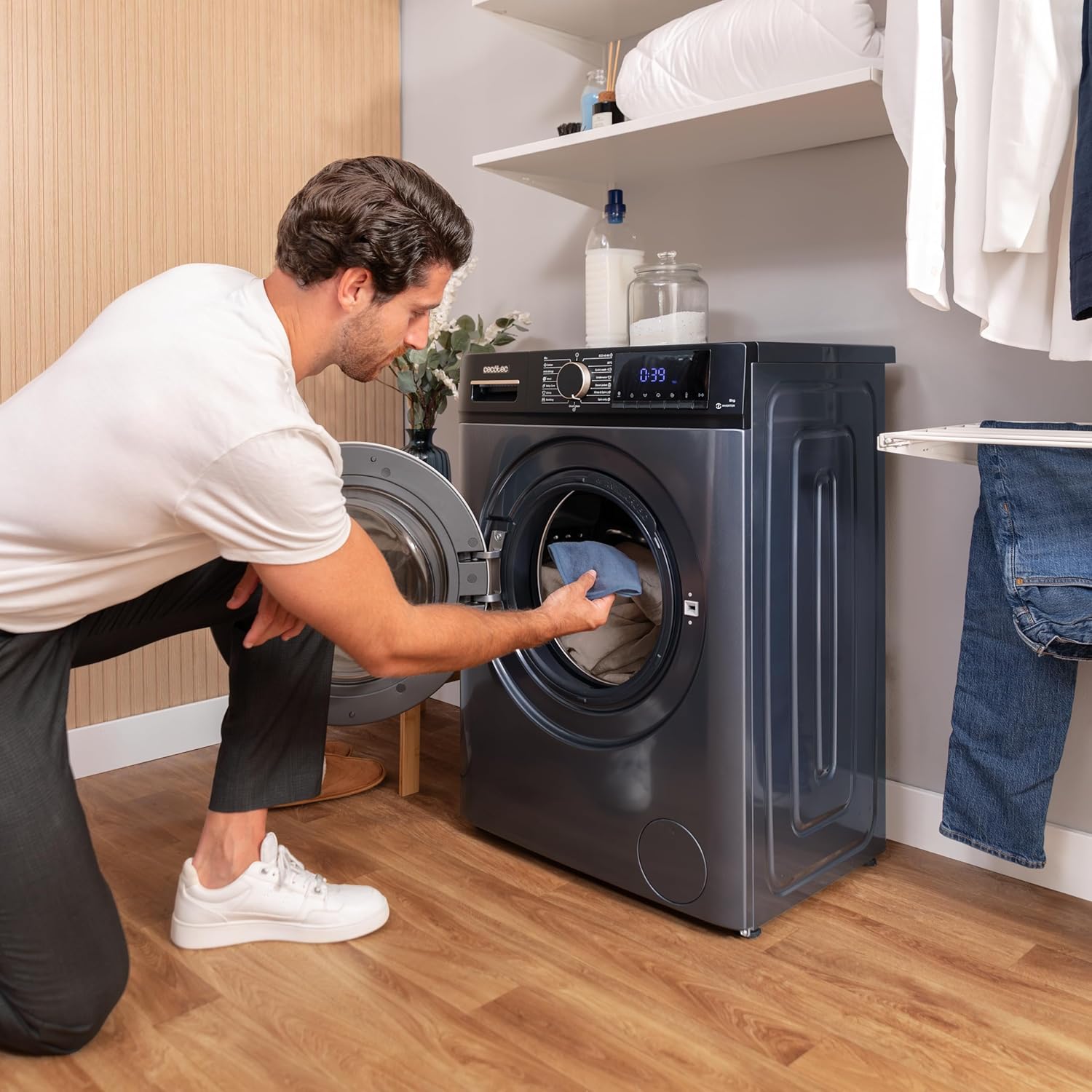 Cecotec - Bolero DressCode 8610 - 8 kg, 1400 rpm, frontal, vapeur, Inverter, 15 programmes - 8610