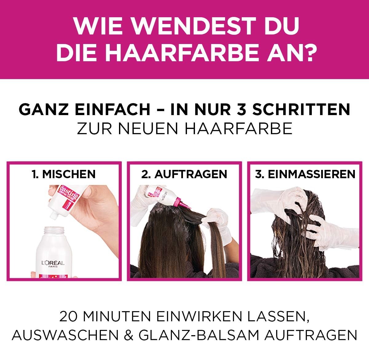 L'Oréal - Crème Coloration Gloss 834 Cuivre Or Blond, 1 unité - Lot de 2 - A2797704