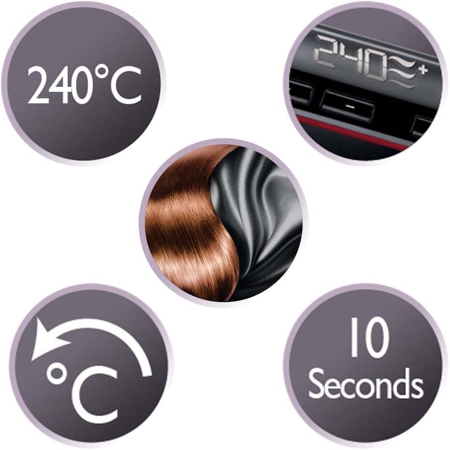 Remington - Lisseur Silk - écran LCD, céramique soie, 150-240°C, S9600