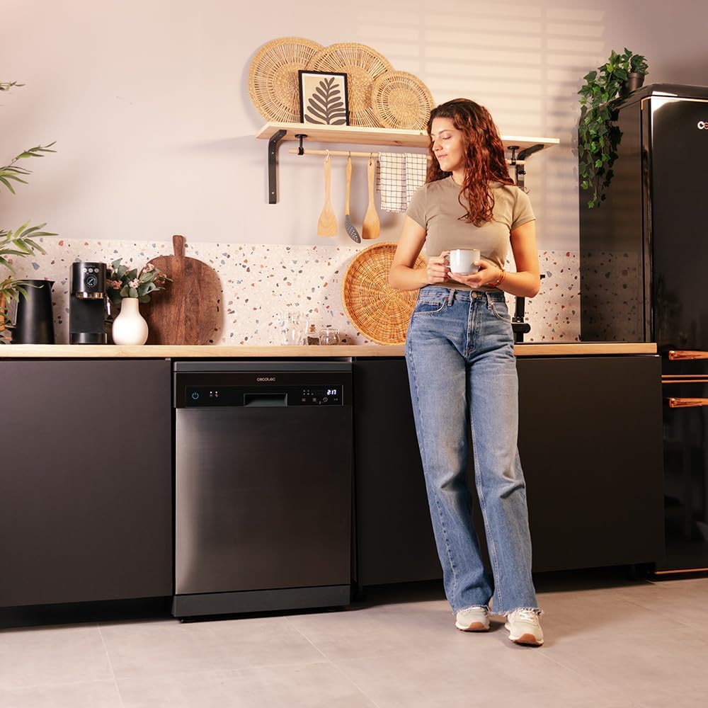 Cecotec - Bolero Aguazero 6110 Dark E - 60cm - 13 couverts, 6 programmes, 1850W, Demi-charge, Départ Différé