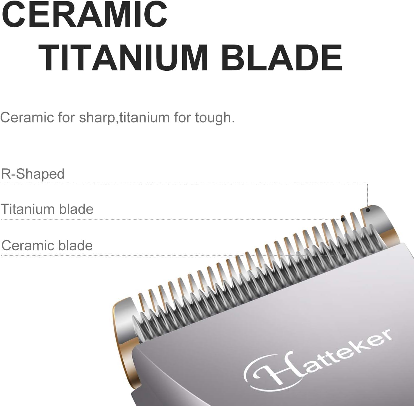 Hatteker - Tondeuse 3 en 1 sans fil, étanche, barbe et cheveux, précision