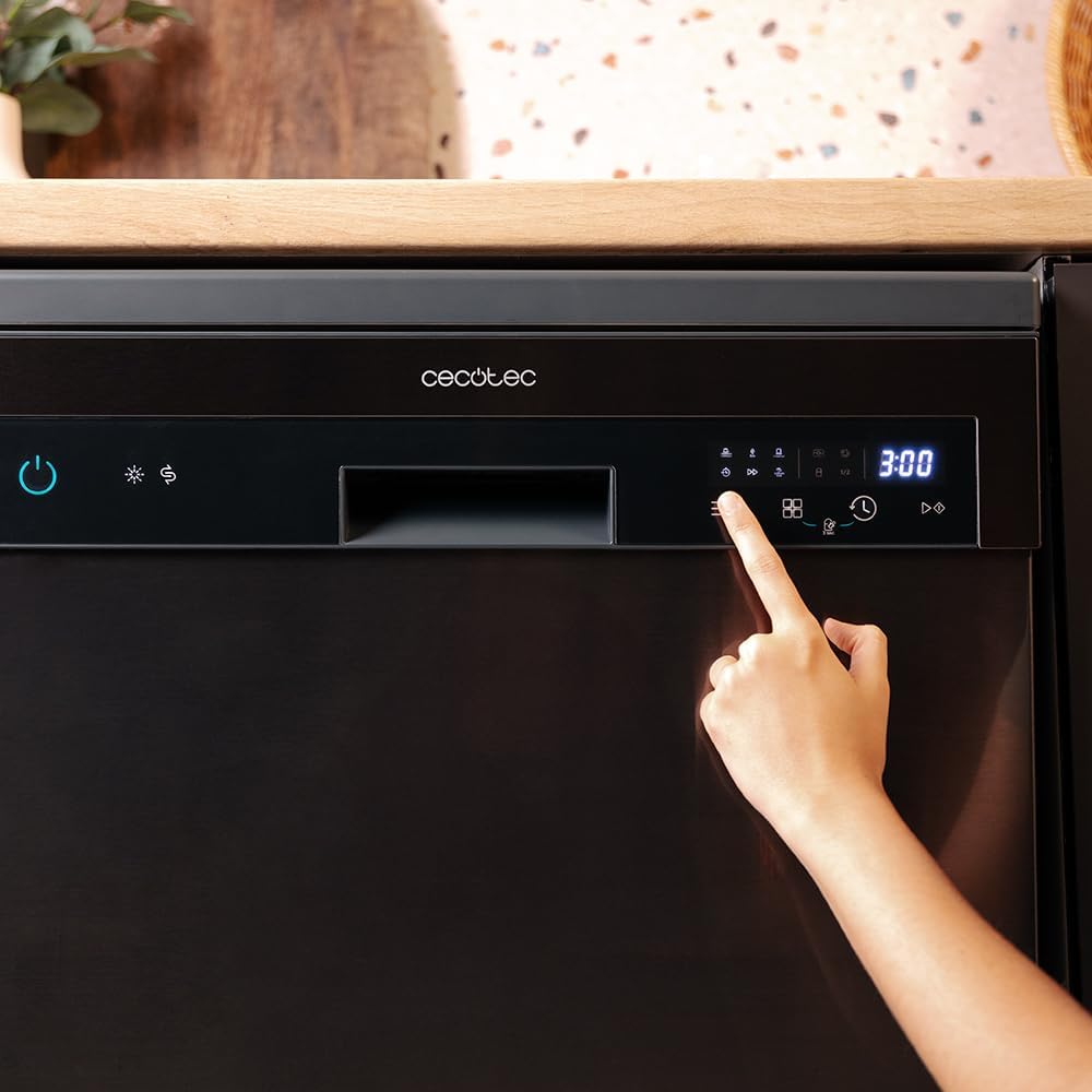 Cecotec - Bolero Aguazero 6110 Dark E - 60cm - 13 couverts, 6 programmes, 1850W, Demi-charge, Départ Différé