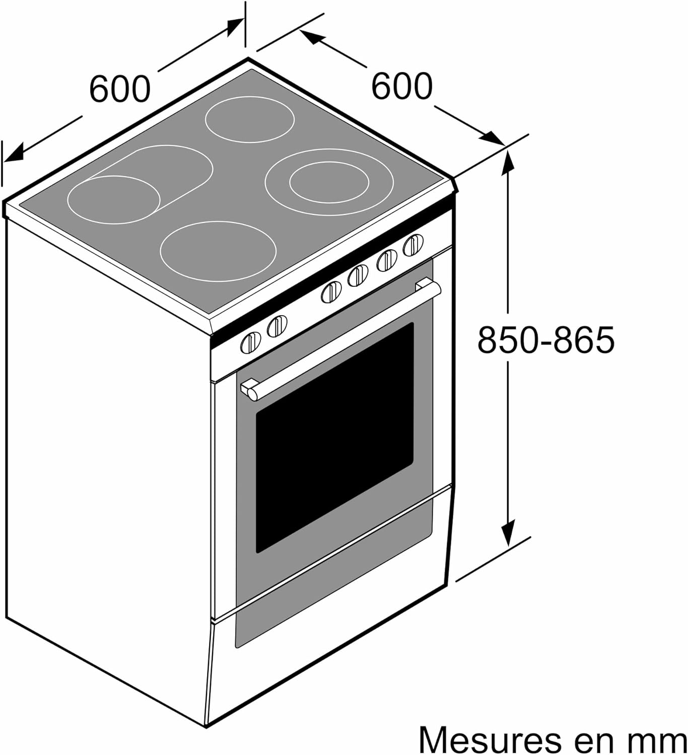 Bosch - Serie 6 cuisinière 60cm, four céramique blanc, A, HKS79R220