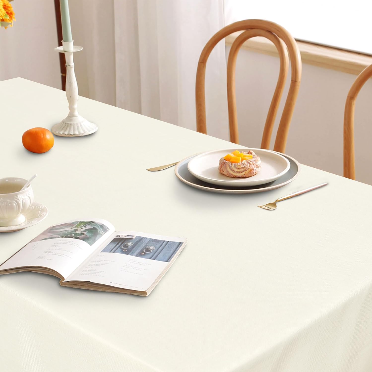 DWCN - nappe aspect lin - 135x135cm - anti-tache, imperméable