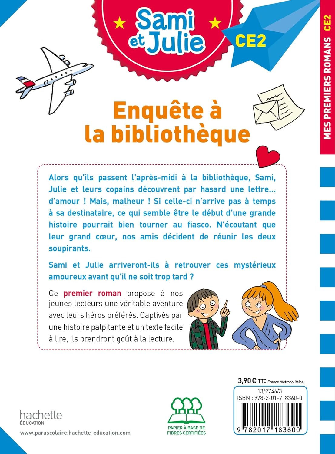 Livre roman enfant - Enquête en bibliothèque CE2, édition illustrée