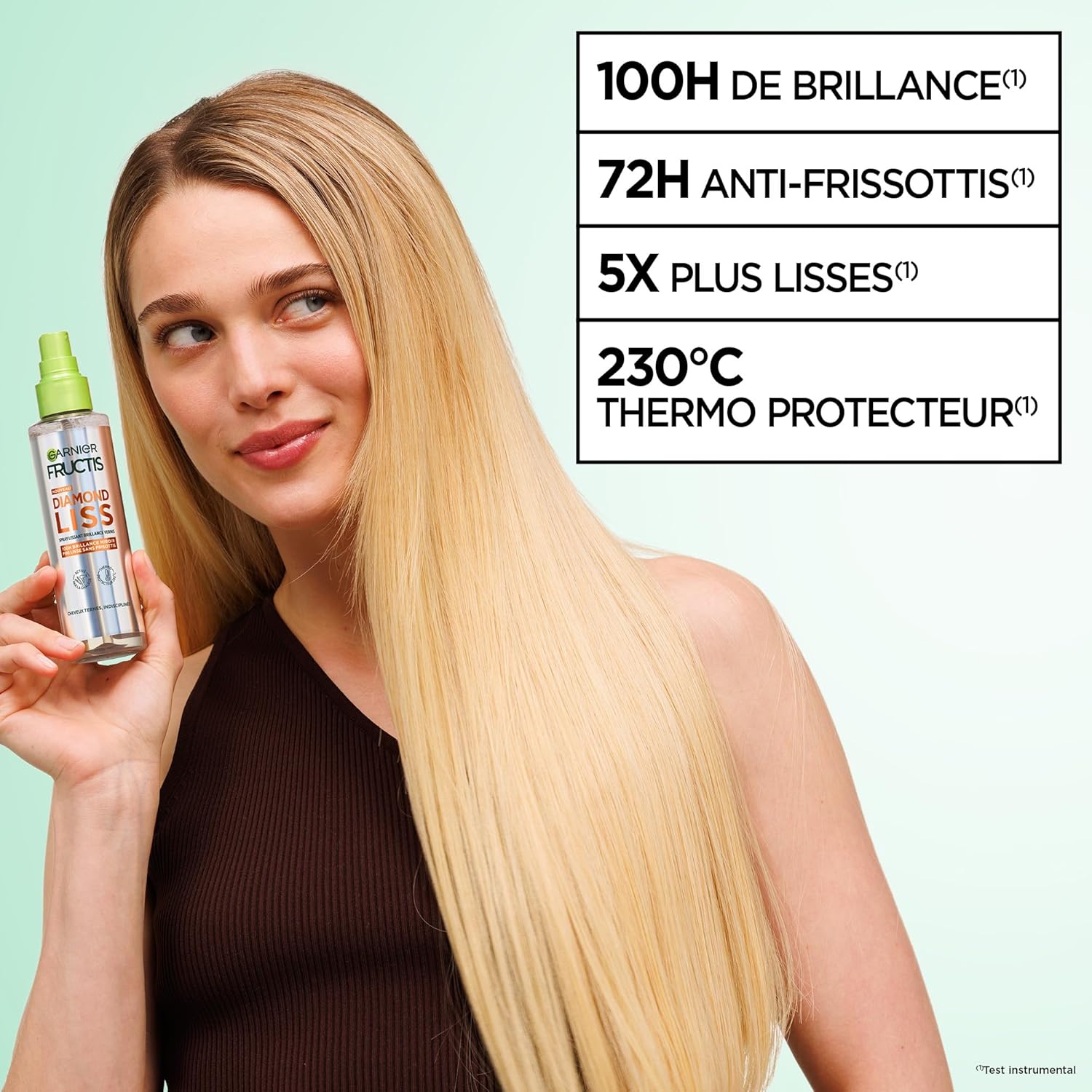 Garnier Fructis - Diamond Liss - 2 produits - Kératine, Argan, anti-frisottis