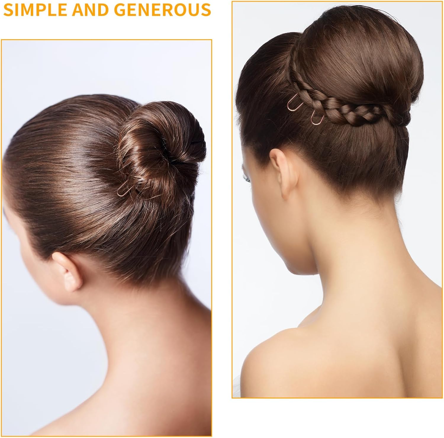 Accessoire cheveux - donut chignon marron - lot de 4 - coussin élastique