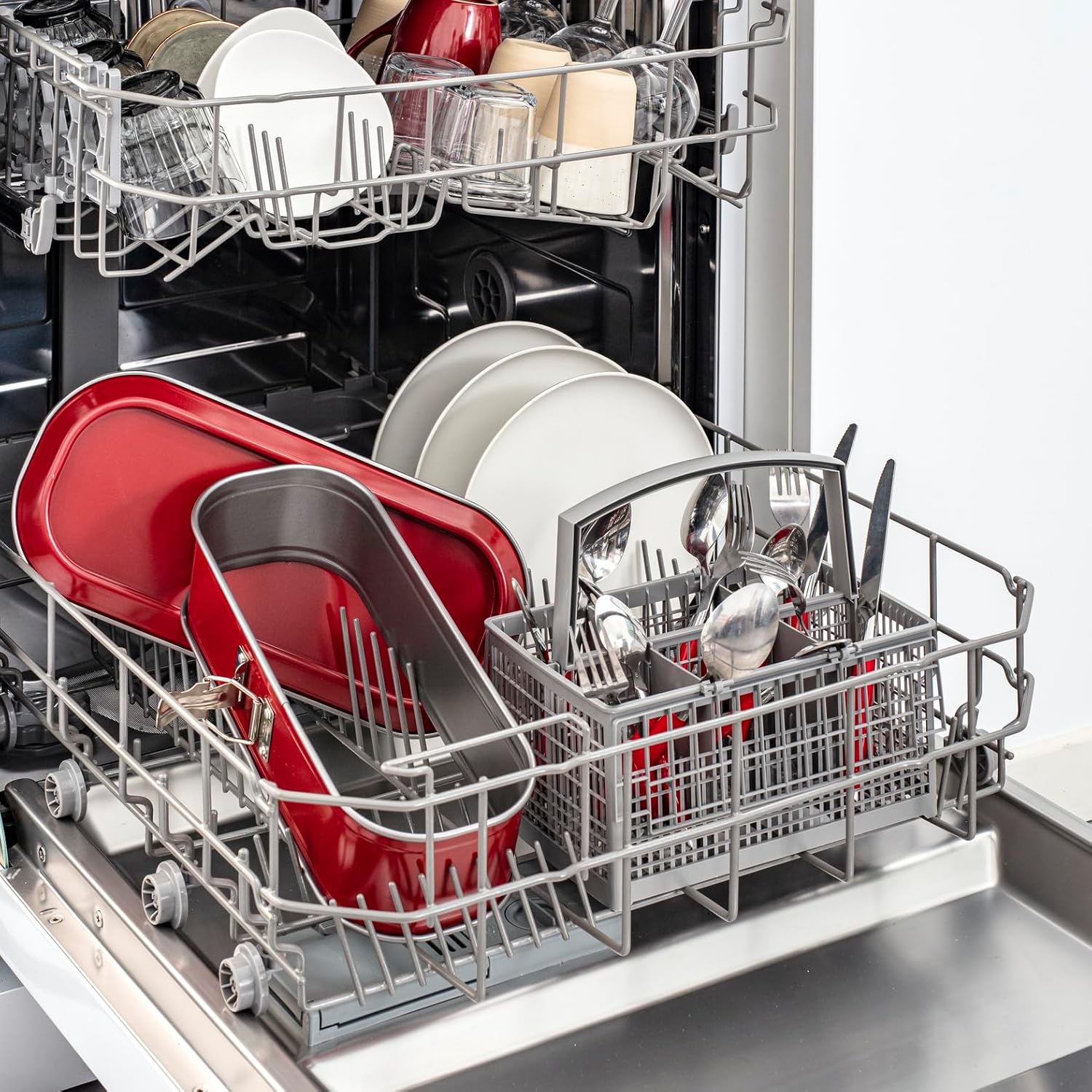 Tefal - Delibake moule à cake, charnière, 30x11cm, rouge/gris - J1640314