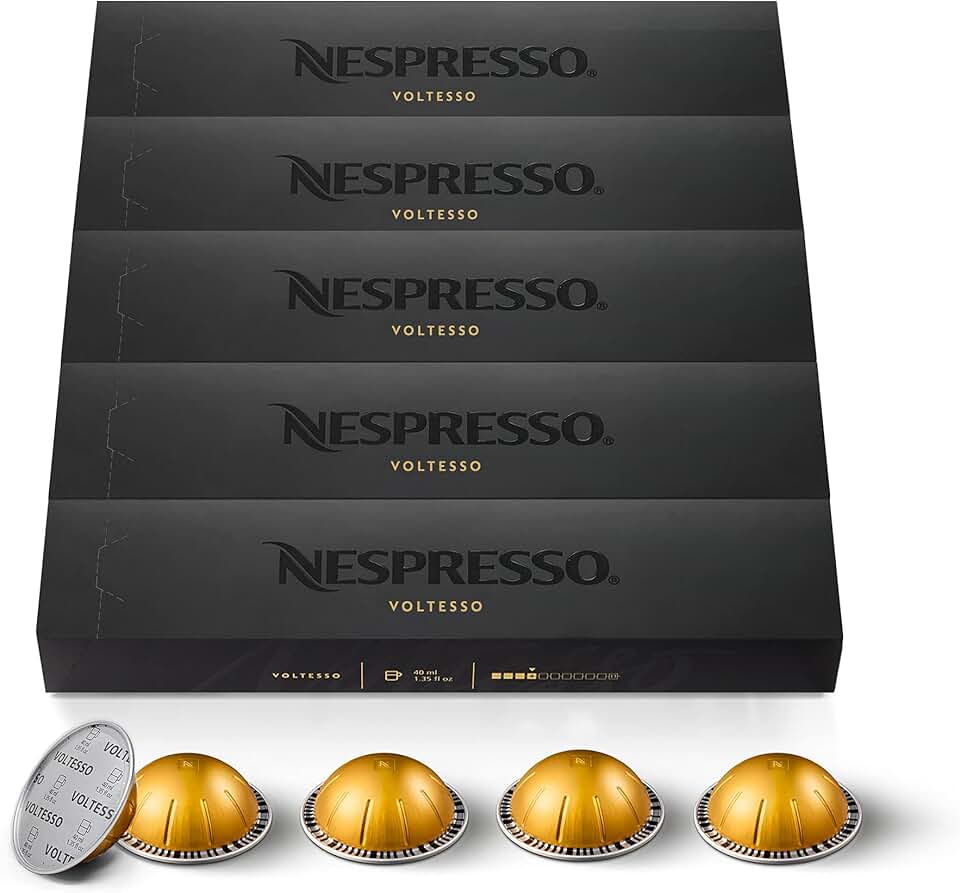 Nespresso - Vertuo Voltesso - 40ml espresso - Intensité 4, 50 capsules