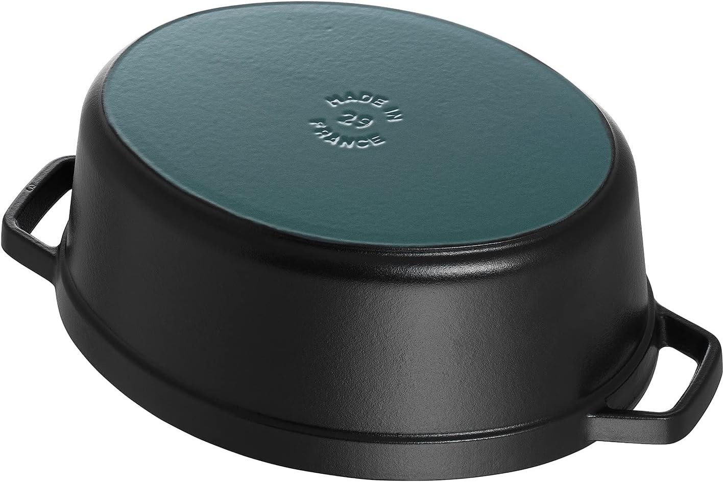 STAUB - cocotte en fonte émaillée ovale - 41 cm, 12 L, noir mat