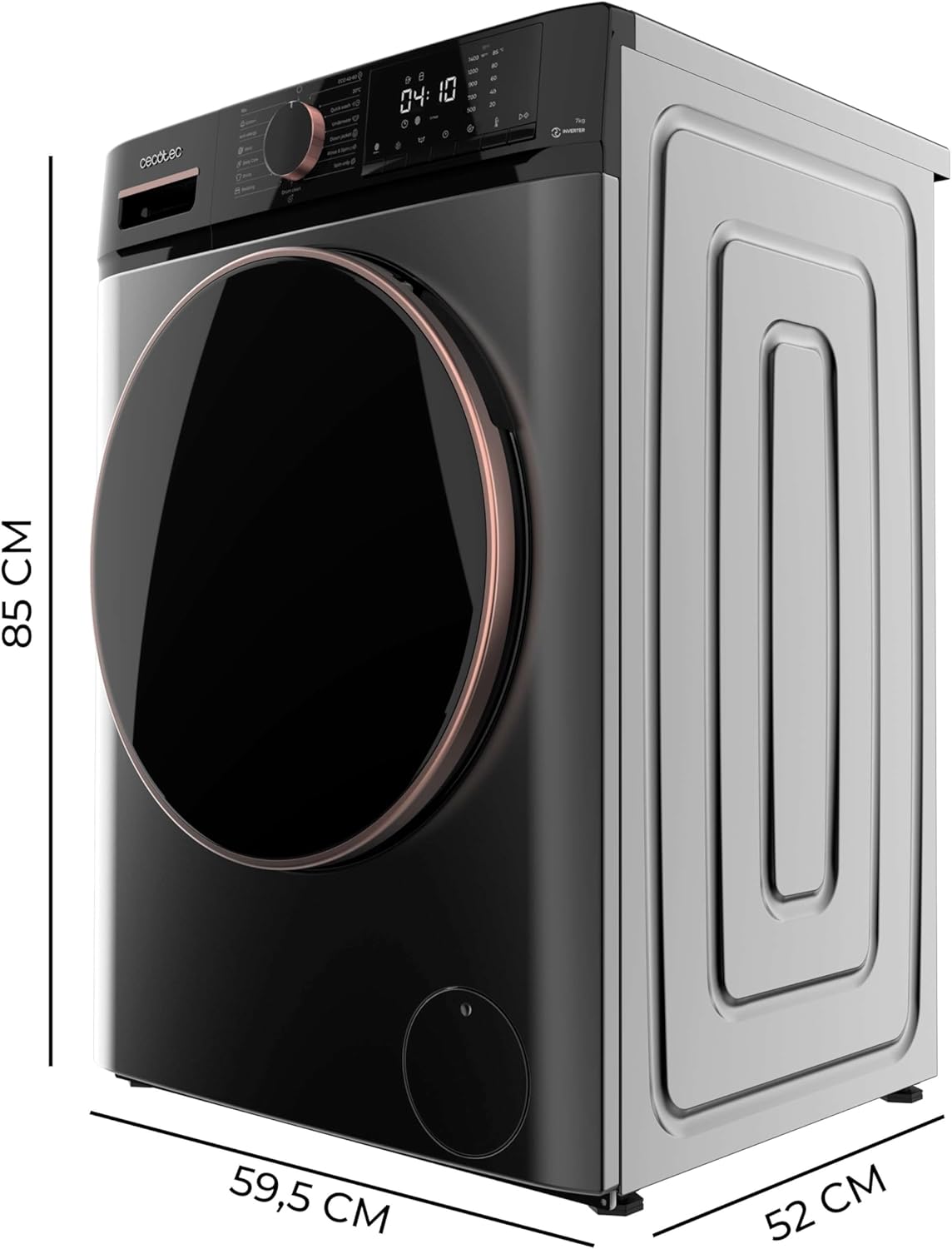 Cecotec - Lave-linge frontal 7kg, 1400tr/min, classe A, vapeur, Dresscode7610