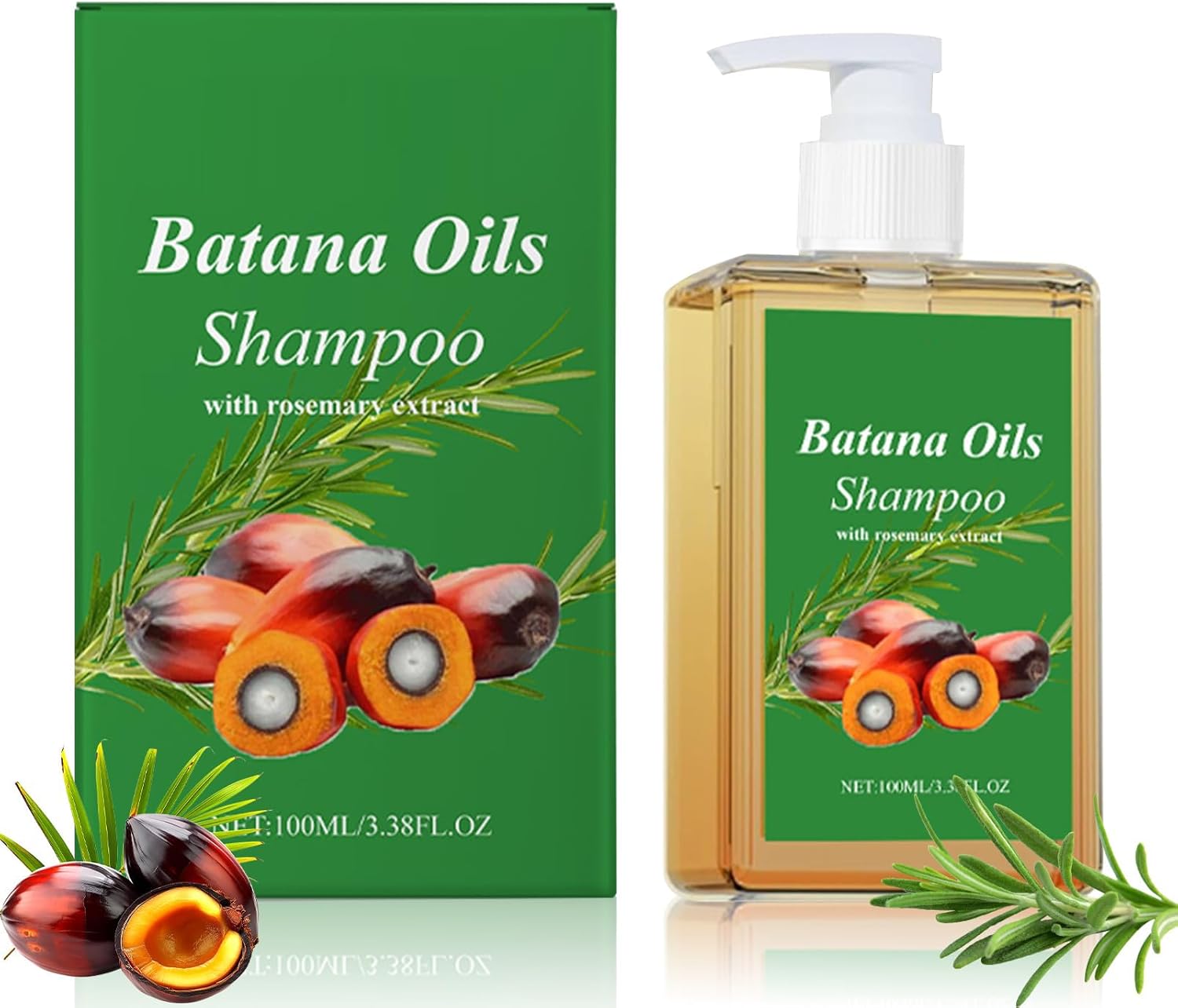 Shampoing à l'huile de Batana - extrait romarin - nutrition, hydratation - tous types de cheveux