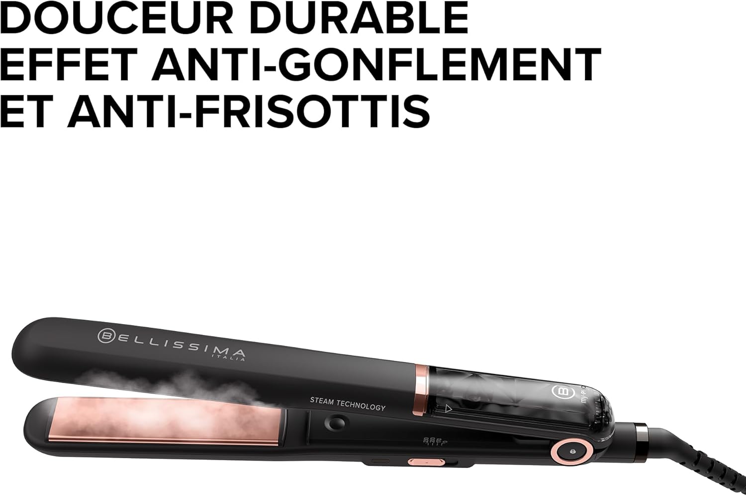 Bellissima - My Pro Steam - lisseur vapeur céramique, 3 températures, tous types de cheveux - B28 100