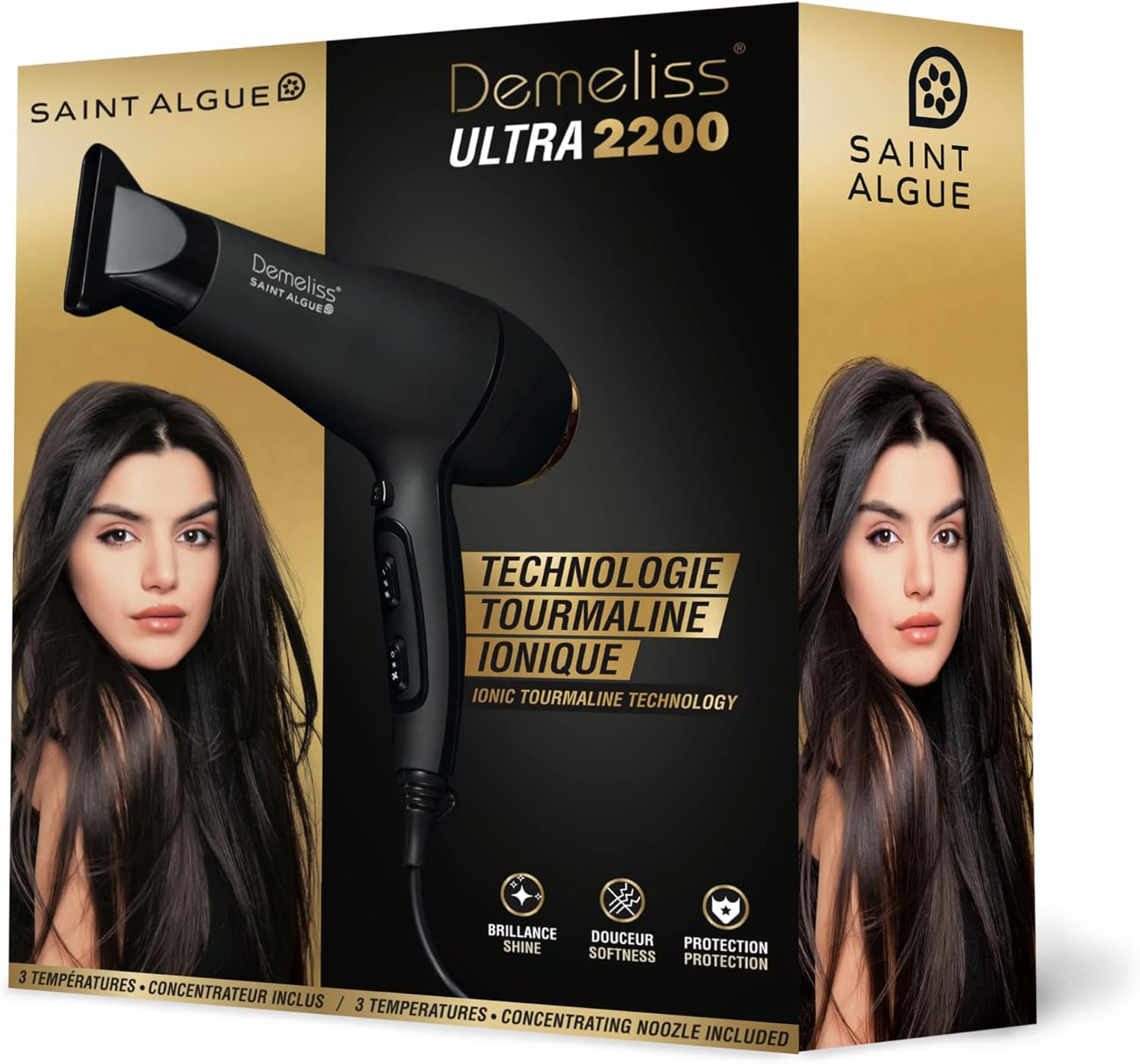 Saint Algue - Demeliss ULTRA - sèche-cheveux 2200W - tourmaline, 2 vitesses, 3 températures