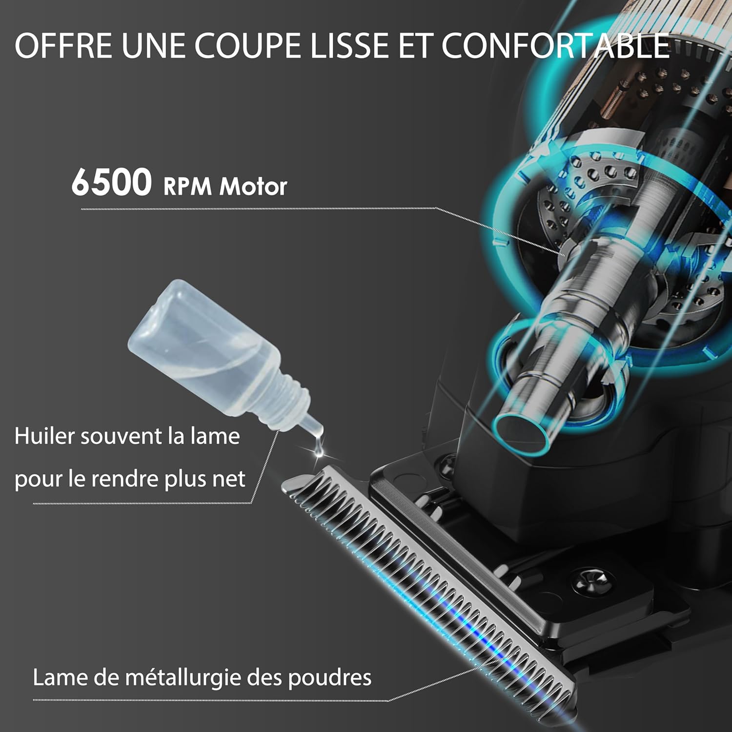 Kemei - Tondeuse professionnelle série 2299 - Sans fil, lame en T, rechargeable - 2299