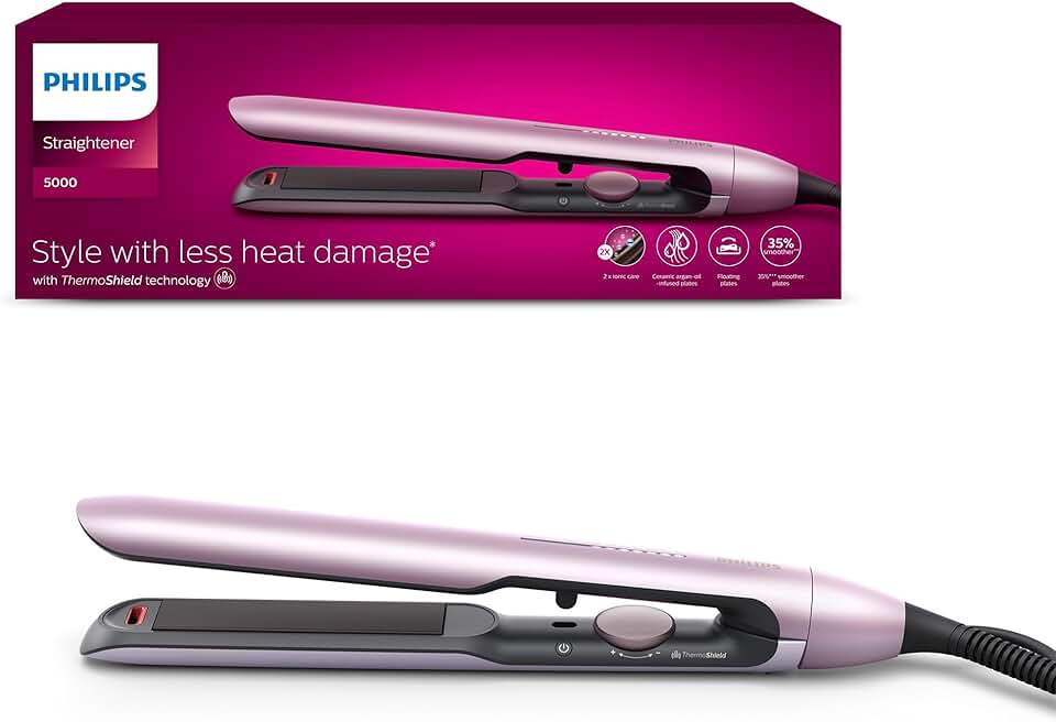 Philips - lisseur Série 5000 - 47x15mm - céramique, ThermoShield, BHS530/00