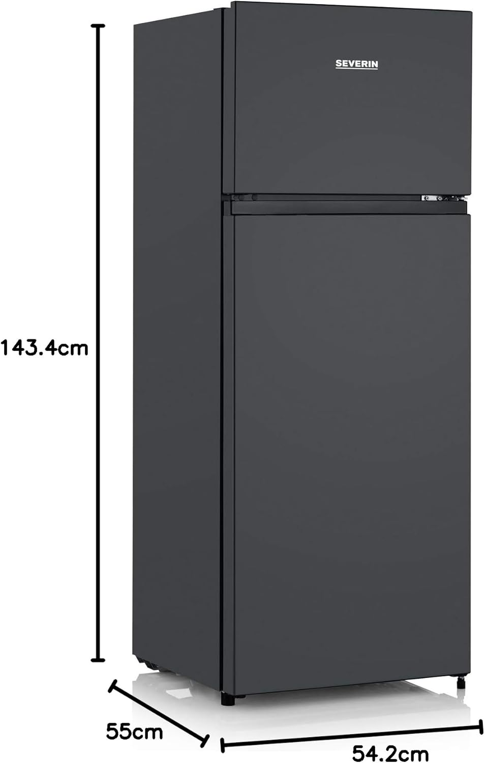 Severin - réfrigérateur-congélateur série DT - 206L, noir, autoportant, classe E - DT8762