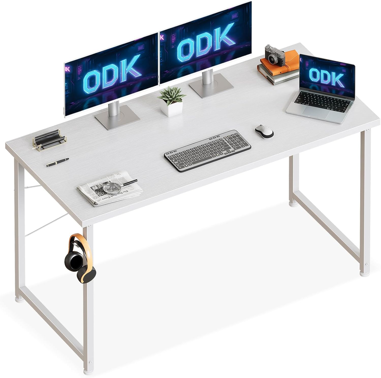 ODK - Bureau d’ordinateur série blanche - 120x48cm - table d'étude moderne