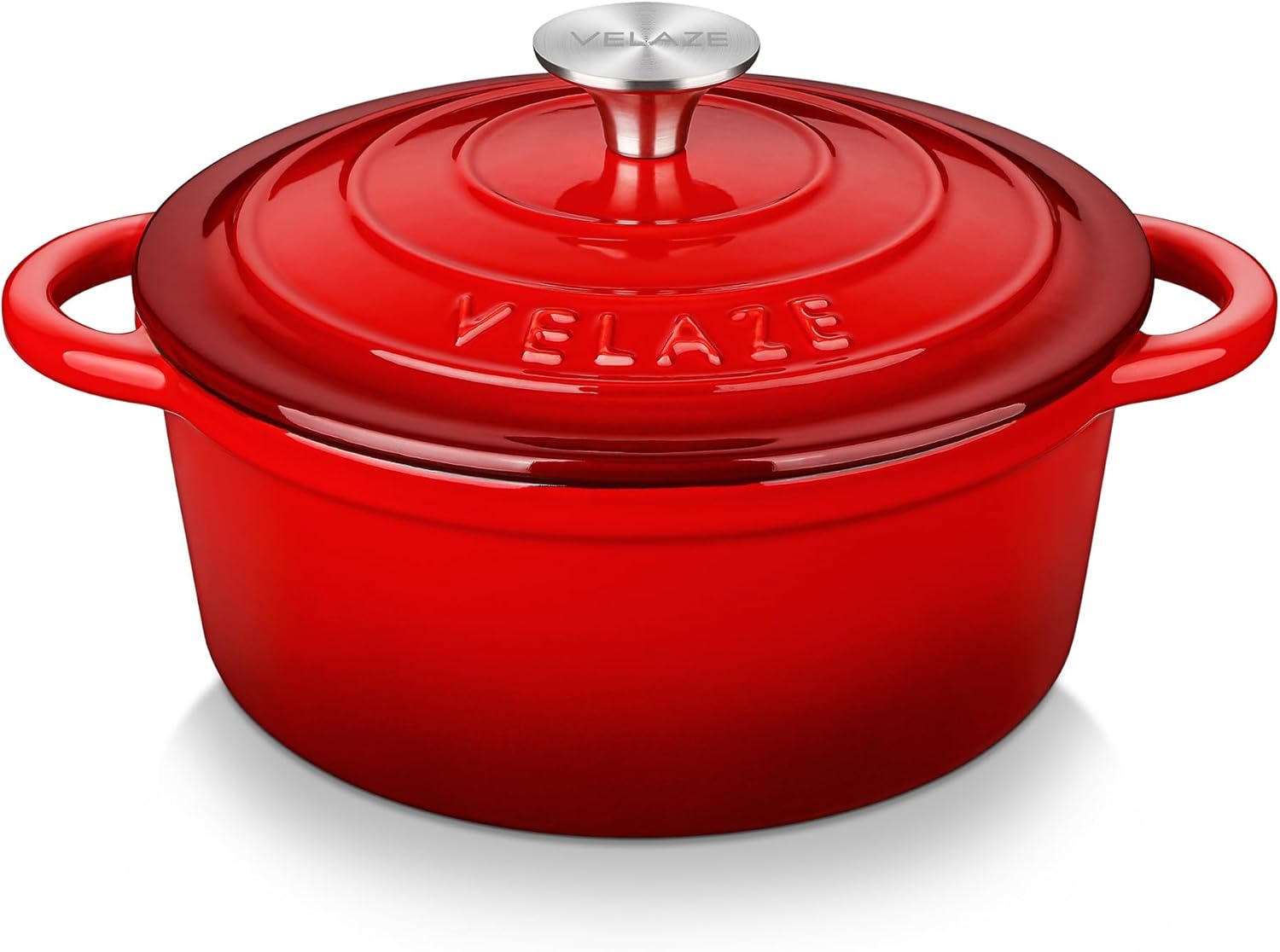 Velaze - Cocotte en fonte émaillée 20cm - 2L, induction, antiadhésif