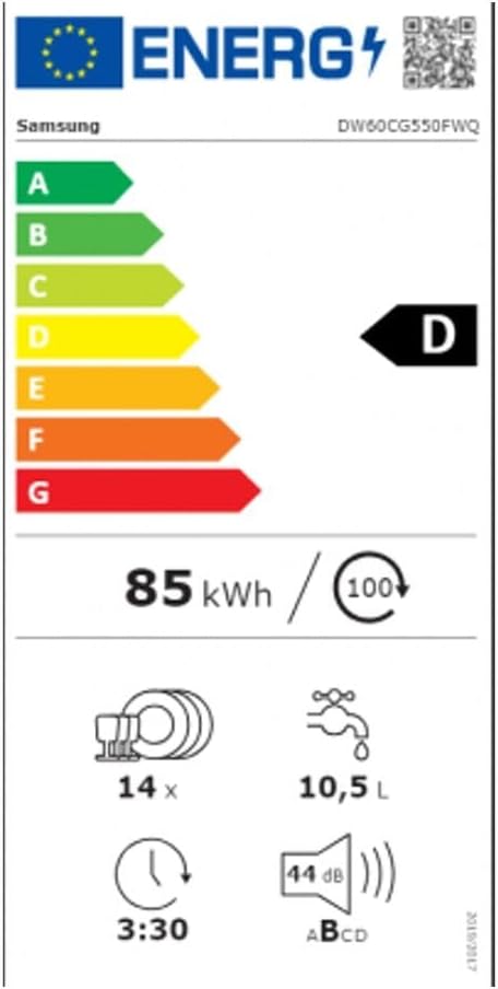 Samsung - Série 5 lave-vaisselle - 60 cm - performant, DW60CG550FWQET