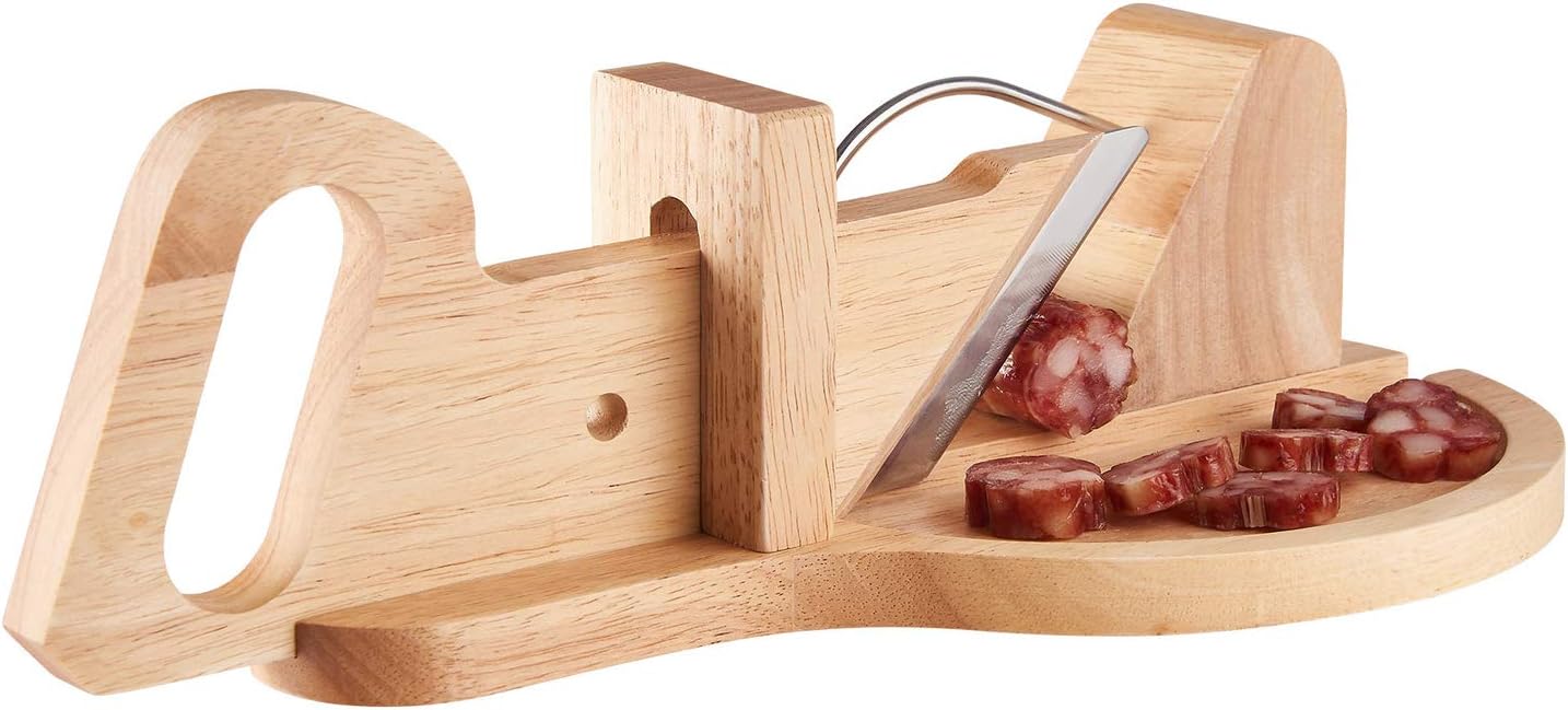 Laguiole - Trancheuse charcuterie compacte avec plateau bois, LAGUIOLE