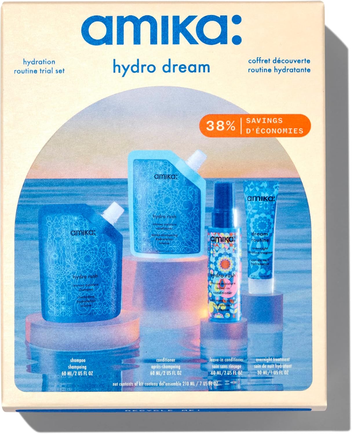 Amika - Hydro Dream routine hydratation - lot de 4 soins essentiels