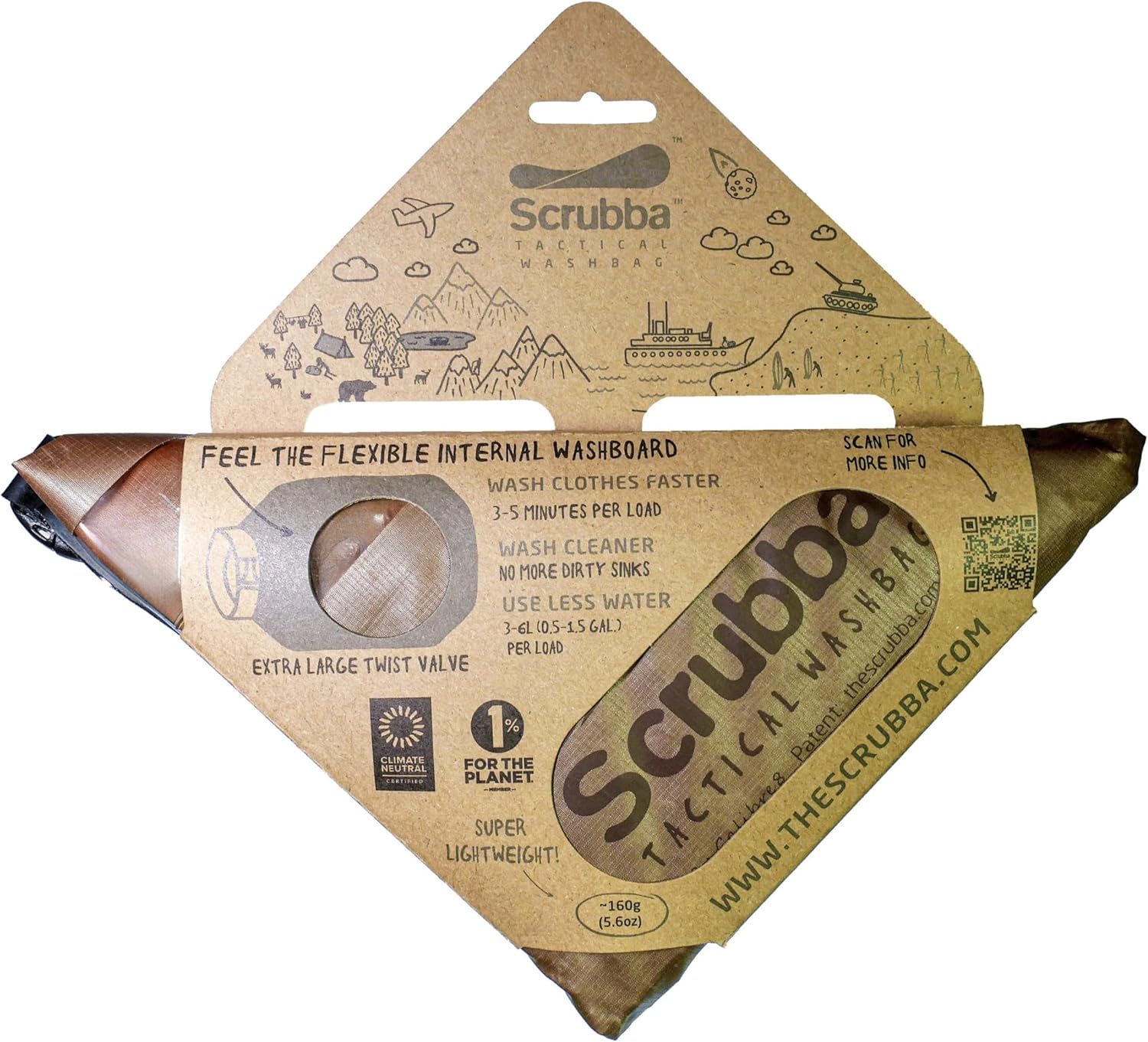 Scrubba - Sac Lave-Linge Portatif 2.0 - compact - étanche & idéal voyage