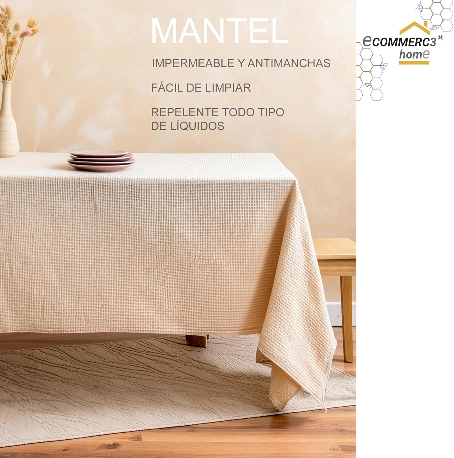 Nappe en toile cirée - rectangulaire 200x140 cm - anti-taches, imperméable, facile d'entretien, gris