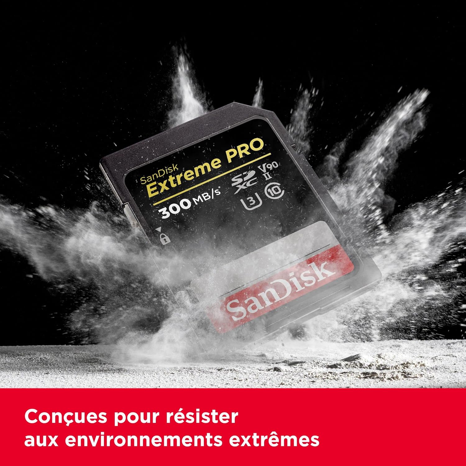 SanDisk - Extreme Pro série - SDXC 256 Go - 300 Mo/s, UHS-II, V90