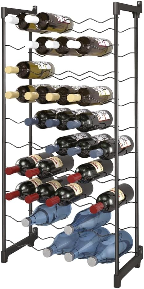 Metaltex - Barbera 383650 - range-bouteilles 50, noir, grande capacité