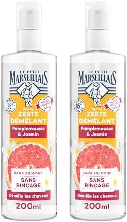 Le Petit Marseillais - Spray Zeste Démêlant 200ml - pamplemousse jasmin, soin sans rinçage, 95% naturel, sans silicone