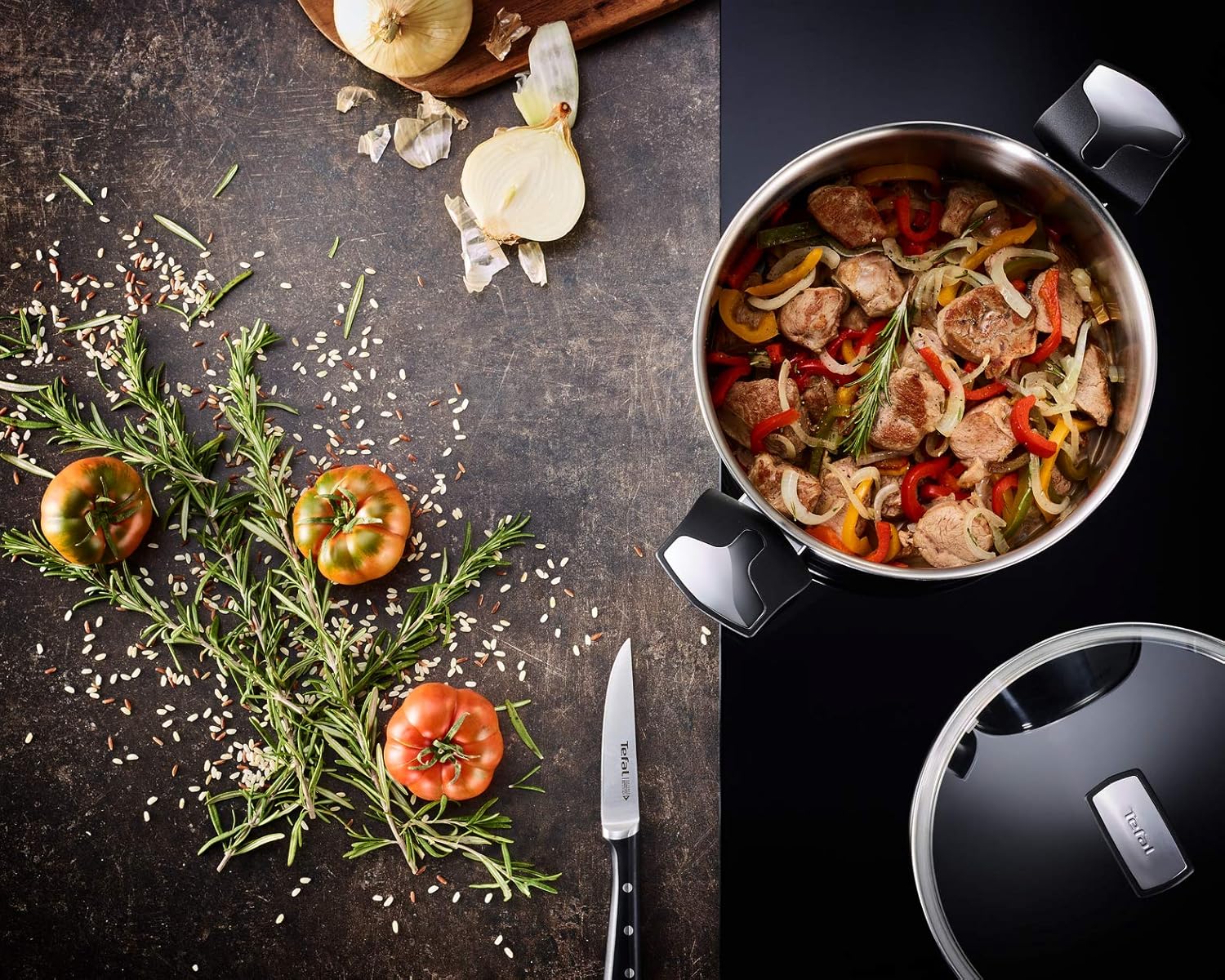 Tefal - Emotion série - 24 cm, 5L - Inox, induction, poignées robustes, E3014604