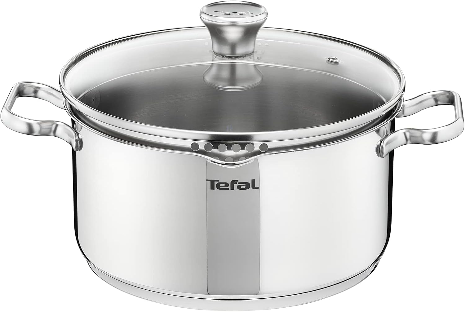 Tefal - Duetto - 20 cm - faitout induction inox, couvercle filtrant