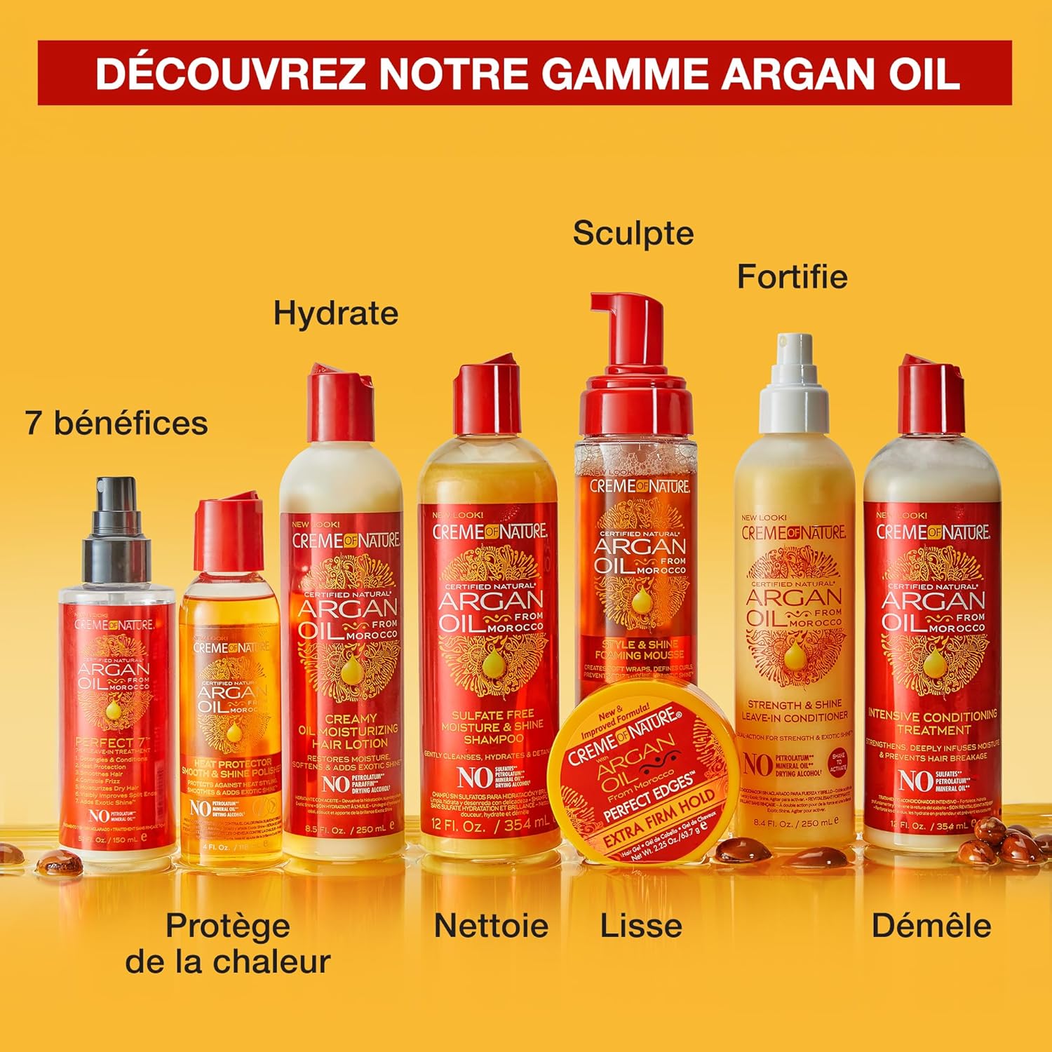 Creme of Nature - Argan Oil - 354ml - Hydratant démêlant cheveux bouclés