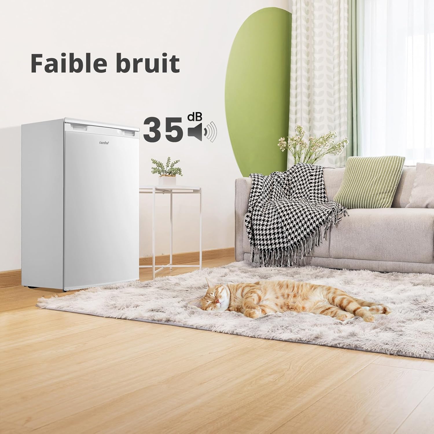 Comfee - réfrigérateur 113L compact, 1 porte, silencieux, congélateur 4* - RCD113WH3EU(E)