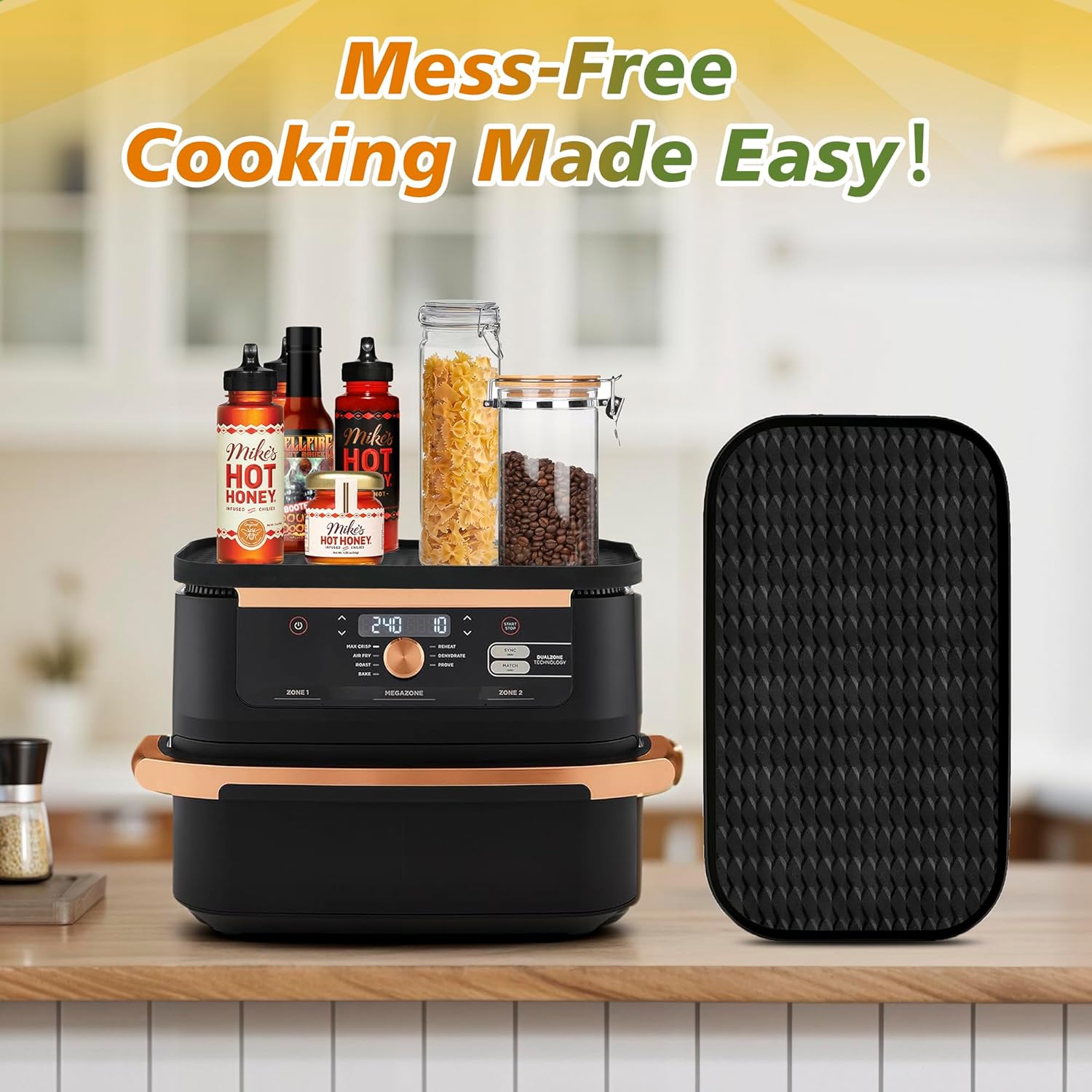 Accessoire friteuse à air silicone, 9,5-10,4L, réutilisable, AF400EU AF500EU AF451EU DZ401