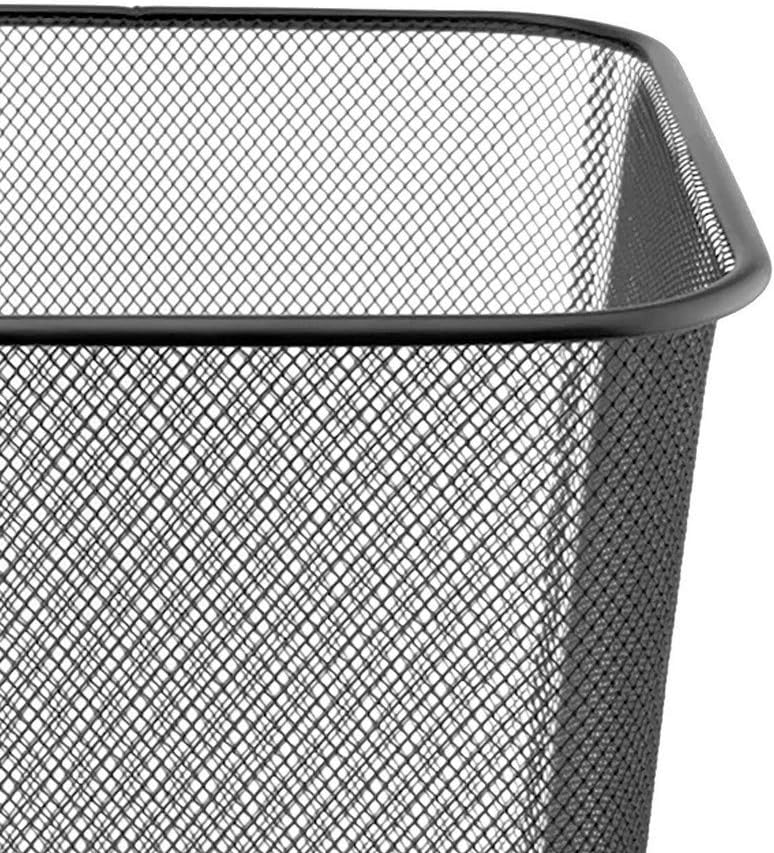 D.RECT - Corbeille Bureau Série 18L - 30x27x33cm - Treillis métal noir