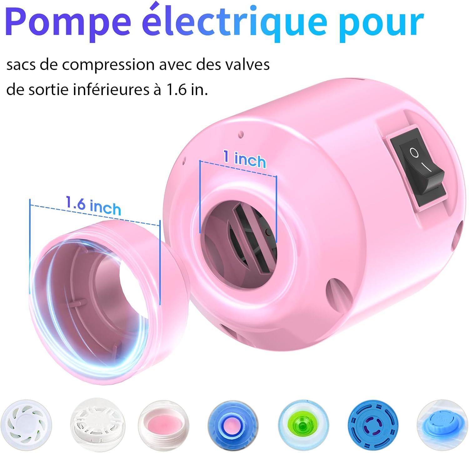 Pompe à vide électrique - 4.2 kPa, 55W, aspiration puissante - sacs sous vide