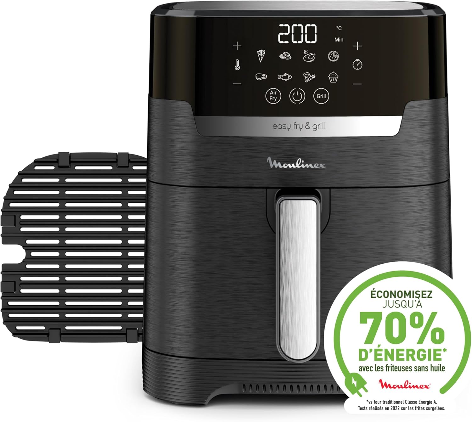 Moulinex - Easy Fry & Grill - 4,6L - 8 programmes, écran tactile, sans huile, grill XL, EZ505810