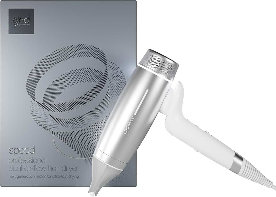 ghd - Speed Blanc - séchage ultra-rapide, contrôle pro, sans dommage