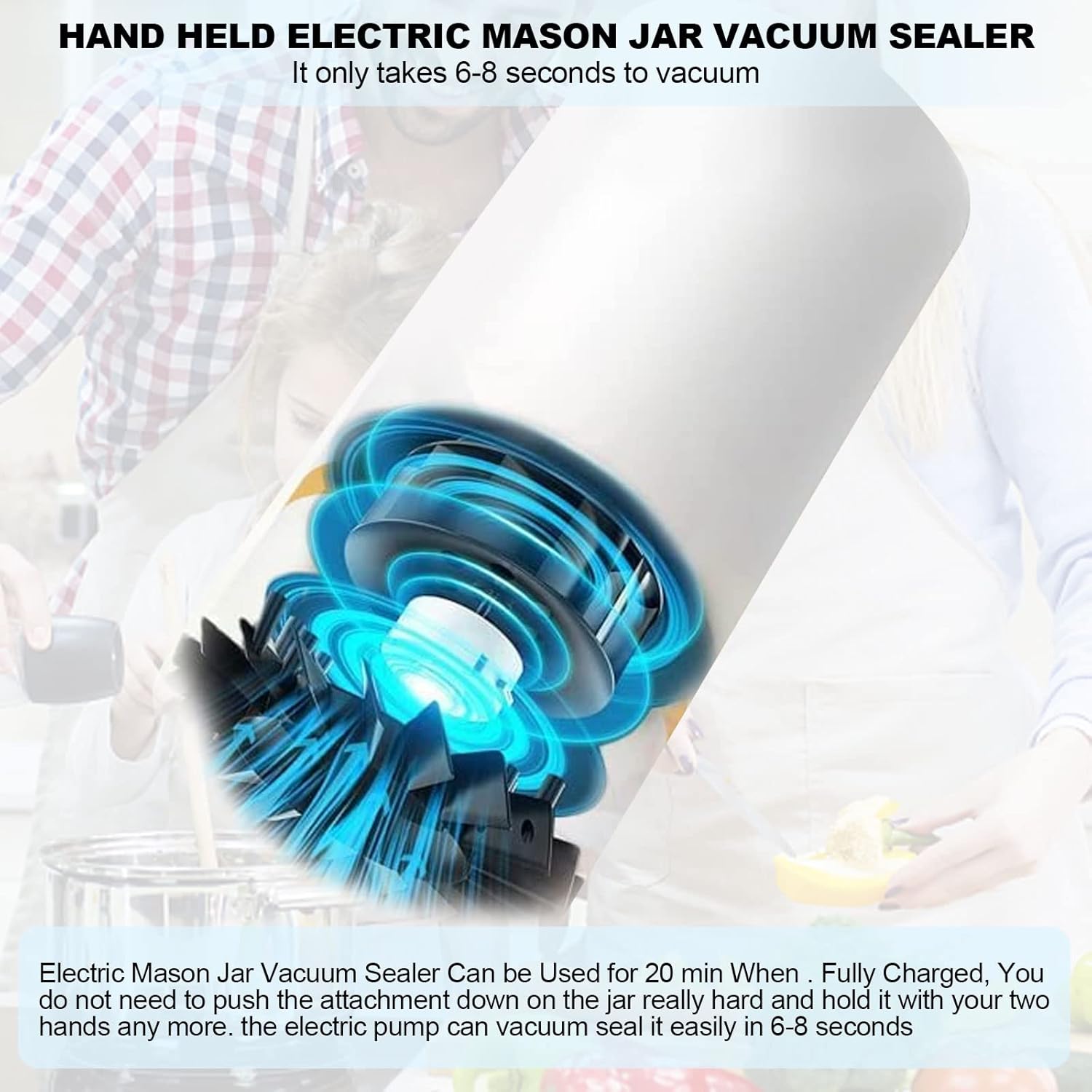 Scelleur sous vide automatique - USB, 10 sacs, 2 clips, compact