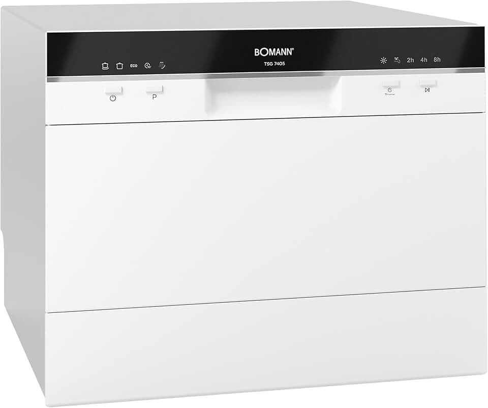 Bomann - lave-vaisselle compact - 43,8x55x50cm - 6 réglages, 5 programmes, LED, ouverture auto, sécurité TSG7405