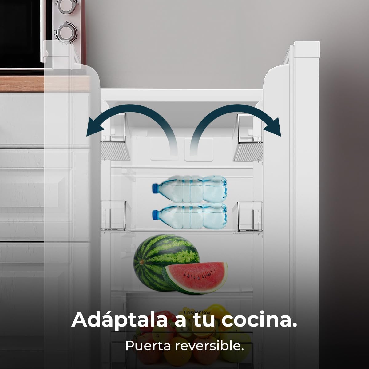 Cecotec - Bolero CoolMarket TT - 114L, compact, E, LED, porte réversible - TT114L