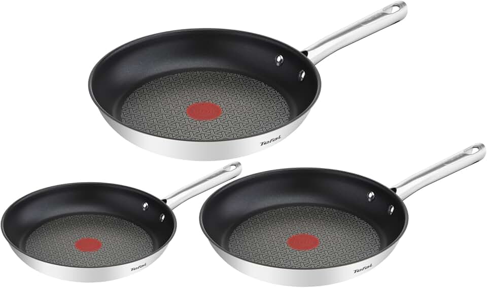 Tefal - Duetto série - 20/24/28 cm - inox, induction, Thermo-Spot, A704S363